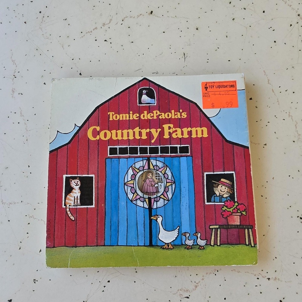 Vintage Tomie DePaola's Country Farm Diorama Book Magic Window 1984 Cottagecore